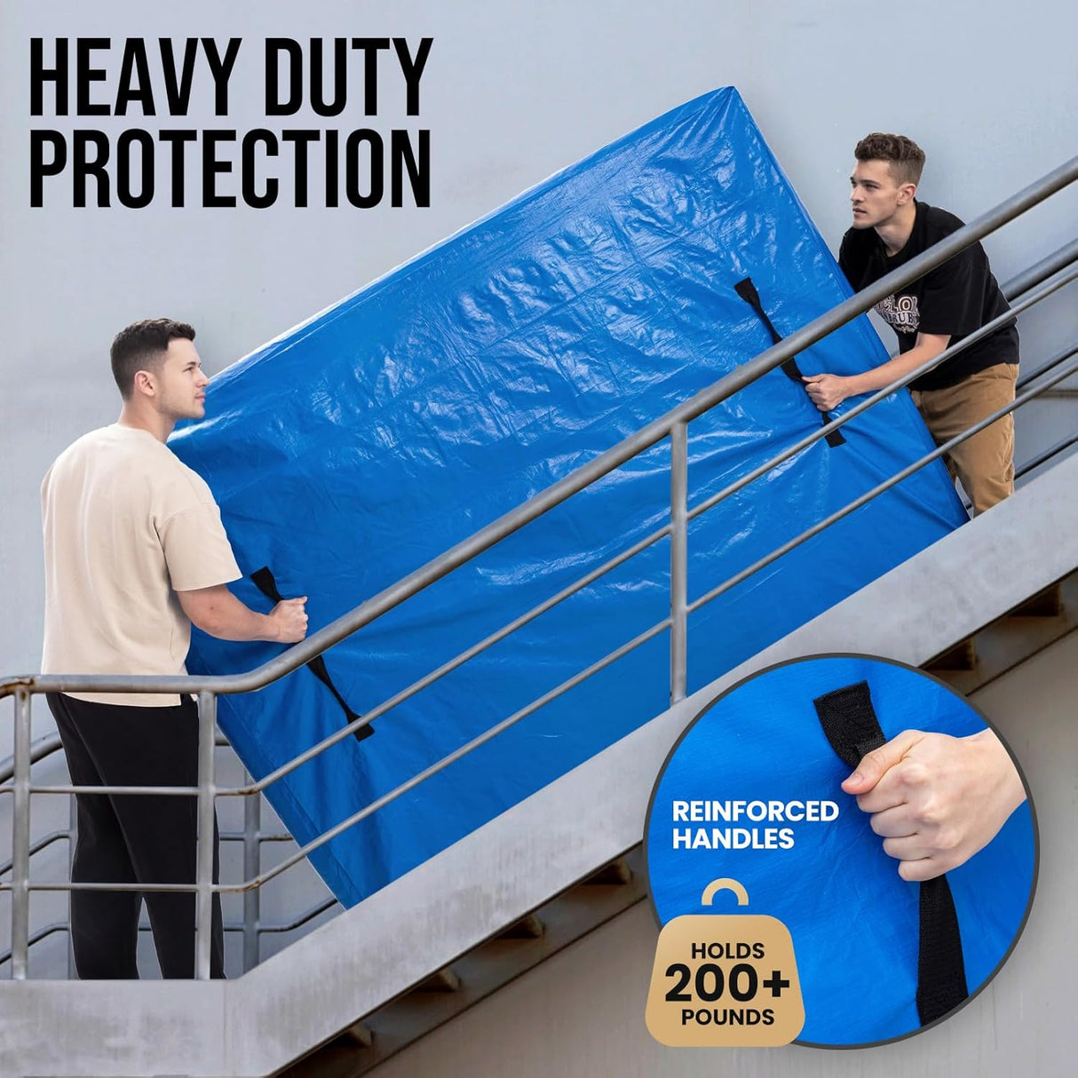 Queen Mattress Bags for Moving and Storage, Heavy Duty Moving Supplies Mattress Cover with Reinforced Handles, Storage Cover Essentials Packing Protector