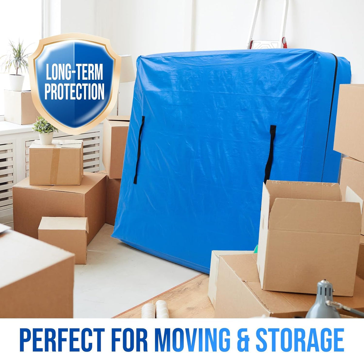 Queen Mattress Bags for Moving and Storage, Heavy Duty Moving Supplies Mattress Cover with Reinforced Handles, Storage Cover Essentials Packing Protector