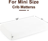 2 Pack Muslin Cott Mini Crib Sheets, Soft and Breathable Double Layer 24x38 Baby Crib Sheets for Mini Crib and Toddler Mattresses, Boys, Girls, Unisex, White, 24x38 Inches