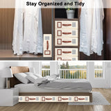 4 Pack Bed Sheet Organizers and Storage, Foldable Sheet Organizer for Linen Closet, Bed Sheet Holders with Window, Beige Bedding Storage Box for Bedsheets, Blanket and Pillow - Queen & King Size