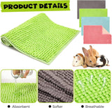 8 Pcs Guinea Pig Cage Liner for Guinea Pig Cage Bedding Reusable Rabbit Mat Pad Washable Training Pad Animal Sleeping Bedding Mat(16x12'',Gray, Green, Pink, Blue)