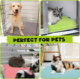 8 Pcs Guinea Pig Cage Liner for Guinea Pig Cage Bedding Reusable Rabbit Mat Pad Washable Training Pad Animal Sleeping Bedding Mat(16x12'',Gray, Green, Pink, Blue)