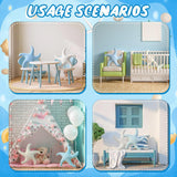 2 Pcs Starfish Pillow Cute Beach Pillow 20'' Star Fish Shaped Throw Pillows Plush Beach Room Decor Decorative Ocean Star Stuffed Animal Plush Cushion for Bedroom Living Room (White,Blue)