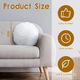 6 Pcs Round Pillow Insert Bulk White Decorative Throw Pillows Insert for Sofa, Cushion and Bed(16 Inch)