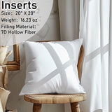 Boho Decorative Throw Pillows with Inserts, 18" x 18" Soft Tufted Modern Chenille Pillow, Pillows for Home, Patio, Couch, Bedroom, Living Room (Black Lines - Cream White Background)