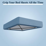 Bed Sheet Straps, 8+2 Pieces Heavy Duty Elastic Sheet Holders Suspenders of Mattresses, Short+ Long, White & Black