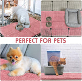 Amylove 4 Pcs Guinea Pig Cage Liner Washable Fleece Pee Pads Pet Dog Cat Bedding Training Mat for Small Animal Guinea Pig Puppy Bunny Hamster(16 x 24 Inch,Rectangular,Pink)