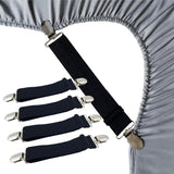 Sheet Straps Bed Sheet Keeper Holder for Corners Sheet Stays Suspender Clips Fitted Sheet Holder Clips Garters Fasteners Mattress Clamps