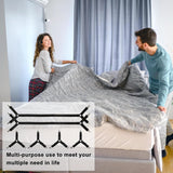 Bed Sheet Straps, 6 Pack Fitted Bed Sheet Fasteners Clips Adjtable Crisscross Bed Sheet Holder Straps for Corners Mattress Sheet Spenders Grippers Bedding Accessories, Black