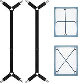 Sheet Keeper Straps Bed Sheet Holder for Corners Bedsheet Stays Suspender Clips Fitted Sheet Holder Garters Fasteners Mattress Clamps
