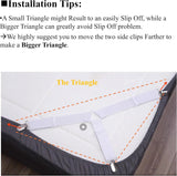 Bed Sheet Fasteners, Adjustable Mattress Suspenders, Mattress Cover Straps, Bed Corner Holder and Keepers and the Bed Sheet Grippers Clips (Triangle White Set of 4)