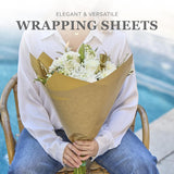 20 Sheets Premium Flower Wrapping Paper | Waterproof Flower Wrapping Paper for Bouquets | Double Sided Floral Bouquet Sheets | DIY Gifts Colorblend Kraft Look
