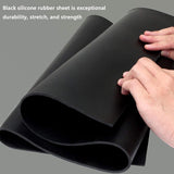 Neoprene Rubber Sheet 1/8" Thick x 16" Wide x 30" Long, Solid Rubber Sheets, Rolls & Strips for Gaskets Material, Pads, Crafts, Weather Stripping, Flooring, Black
