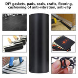 Neoprene Rubber Sheet 1/8" Thick x 16" Wide x 30" Long, Solid Rubber Sheets, Rolls & Strips for Gaskets Material, Pads, Crafts, Weather Stripping, Flooring, Black