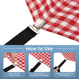4PCS Bed Sheet Holders Straps for Corners, Elastic Adjustable Fitted Sheet Holder, Easy Install Bed Sheet Holder Suit for Round and Square Mattresses Bedspread Fasteners and Suspenders