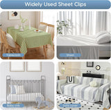 4PCS Bed Sheet Holders Straps for Corners, Elastic Adjustable Fitted Sheet Holder, Easy Install Bed Sheet Holder Suit for Round and Square Mattresses Bedspread Fasteners and Suspenders
