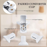 8 Pcs Padded Comforter Clips Duvet Cover Clips, Non-Slip Bed Sheet Clips Fasteners Duvet Clips for Inside Duvet Cover for Preventing Comforters from Shifting Inside