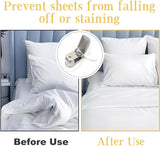 8 Pcs Padded Comforter Clips Duvet Cover Clips, Non-Slip Bed Sheet Clips Fasteners Duvet Clips for Inside Duvet Cover for Preventing Comforters from Shifting Inside