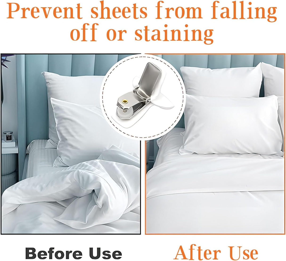 12 Pcs Padded Comforter Clips Duvet Cover Clips, Non-Slip Bed Sheet Clips Fasteners Duvet Clips for Inside Duvet Cover for Preventing Comforters from Shifting Inside