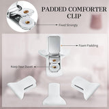 12 Pcs Padded Comforter Clips Duvet Cover Clips, Non-Slip Bed Sheet Clips Fasteners Duvet Clips for Inside Duvet Cover for Preventing Comforters from Shifting Inside