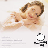 4PCS Bathroom Hardware Set 304 Stainless Steel Bathroom Accessories Set Including 2 Wall Mounted Stainless Steel Robe Hooks Toilet Paper Holder and Towel Ring (Black)