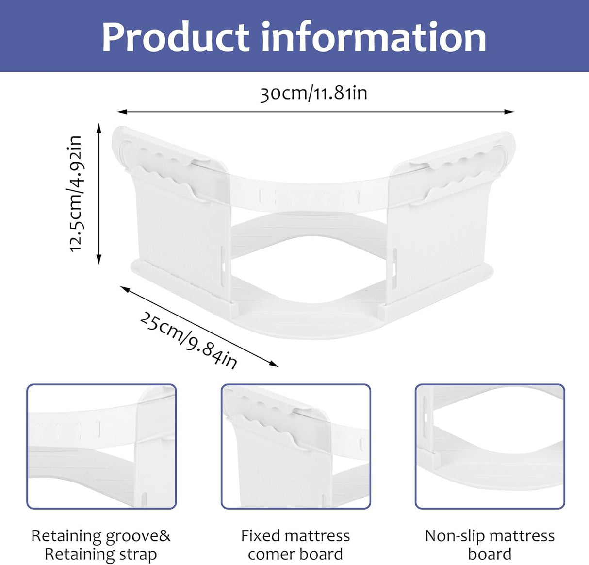4 PCS Bed Sheet Holder with Lock Strips, Heavy Duty Bed Sheet Corner Fastener, Removable Bed Sheet Holder, Bed Sheet Holder Straps for Mattress Protectors, Blankets, Bedding