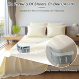 Bed Sheet Holder 4Pack - Mattress Fit Lock Strips with Adjustable Elastic Straps, Banish Slipping & Wrinkles, Reusable Bed Sheet Fasteners for Neat Sleep (Grey - 4pack)