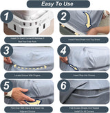 Bed Sheet Holder 4Pack - Mattress Fit Lock Strips with Adjustable Elastic Straps, Banish Slipping & Wrinkles, Reusable Bed Sheet Fasteners for Neat Sleep (Grey - 4pack)