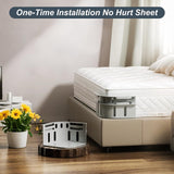 Bed Sheet Holder 4Pack - Mattress Fit Lock Strips with Adjustable Elastic Straps, Banish Slipping & Wrinkles, Reusable Bed Sheet Fasteners for Neat Sleep (Grey - 4pack)