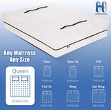 Mattress Bags for Moving and Storage with 8 Handles - Cover Heavy Duty, Strong Zipper Closure, Supplies & Bag Semi-Transparent, Queen
