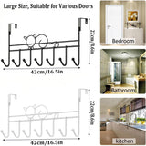 Door hooks, coat hangers for jackets, towels, bags, bathrobes (1 pack, white)