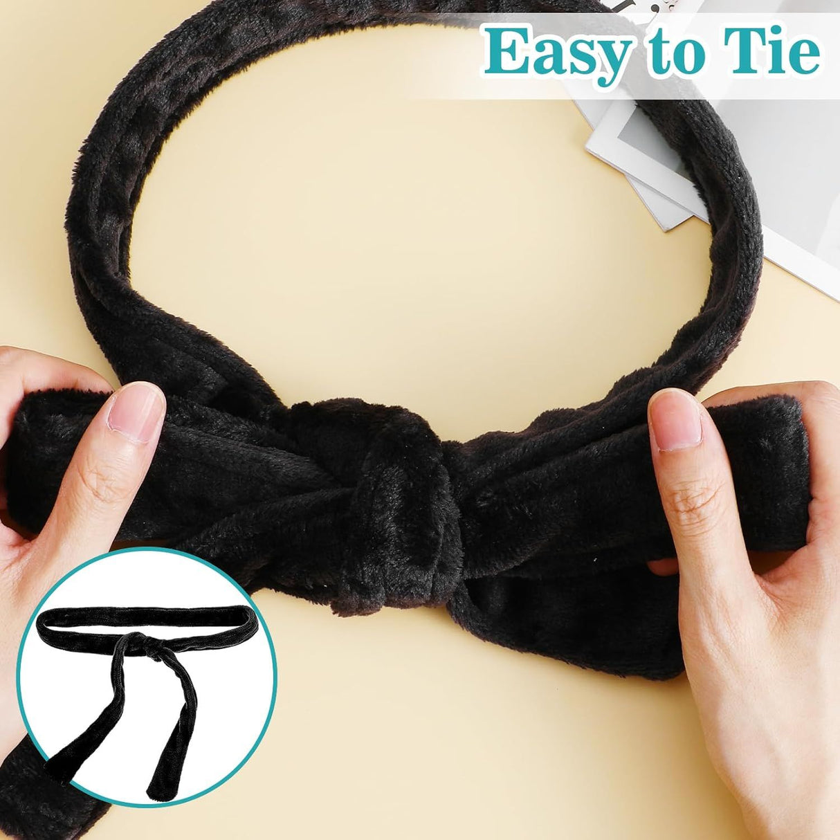 Robe Belt, Reusable Robe Tie, Soft Adjustable Design & Machine Washable for Bathrobe, Hotel & Home Use, (Black, 66.9")