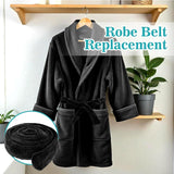 Robe Belt, Reusable Robe Tie, Soft Adjustable Design & Machine Washable for Bathrobe, Hotel & Home Use, (Black, 66.9")