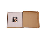 Photo Album 40 Pages Linen Cover Hardcover Reusable Sticky Stamp Collection Book Family Photos Storage Memory Book Scrapbook with Box - Beige