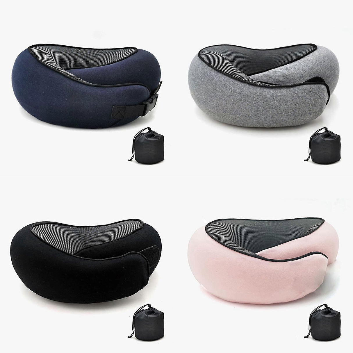 Travel Neck Pillow - Memory Foam U-Shape Pillow for Airplane and Road Trips