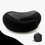 Travel Neck Pillow - Memory Foam U-Shape Pillow for Airplane and Road Trips