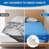 Bed Sheet Holder Clips for Thin Sheets, Grey, Secure Fit Fasteners