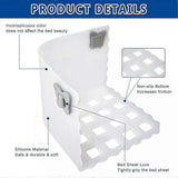 Bed Sheet Holder Clips for Thin Sheets, White, Secure Fit Fasteners