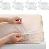 4PCS Bed Sheet Holders with Fitted Lock Straps for Enhanced Grip