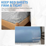 4PCS Bed Sheet Holders with Fitted Lock Straps for Enhanced Grip