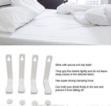 4PCS Bed Sheet Holder Straps, 3-Way Fasteners, Easy to Install
