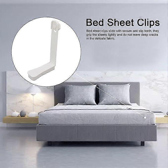 4PCS Bed Sheet Holder Straps, 3-Way Fasteners, Easy to Install