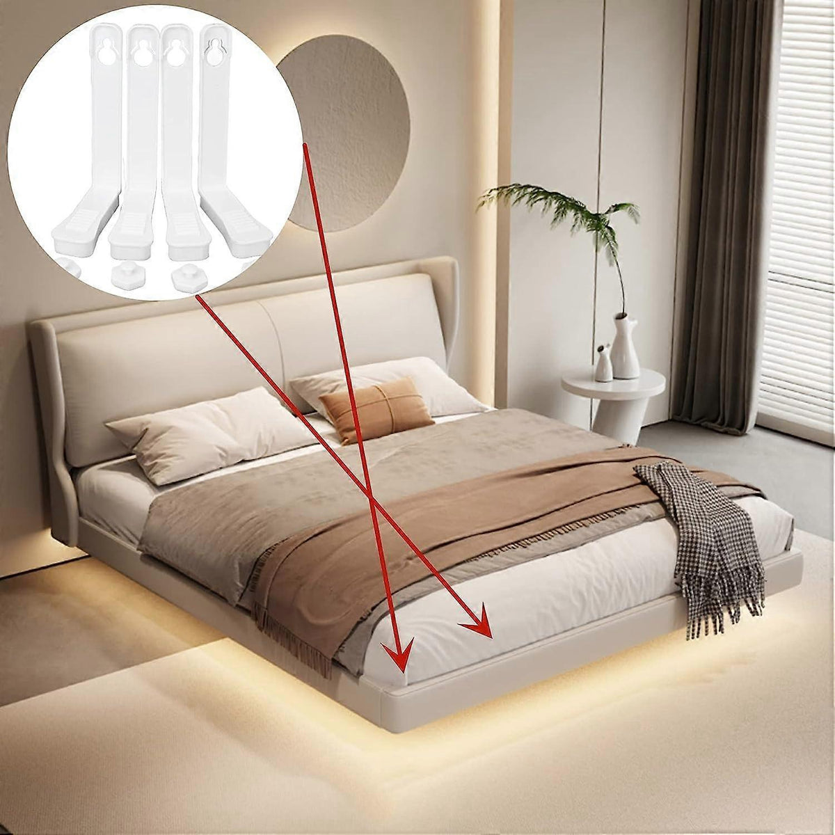 Adjustable Bed Sheet Holder Straps, Elastic Clips for Mattress & Sheets