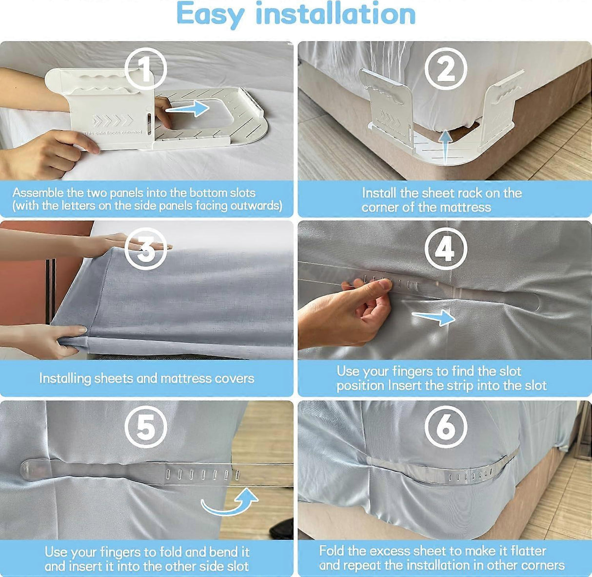 Ultimate Bed Sheet Corner Holder with Mattress Straps