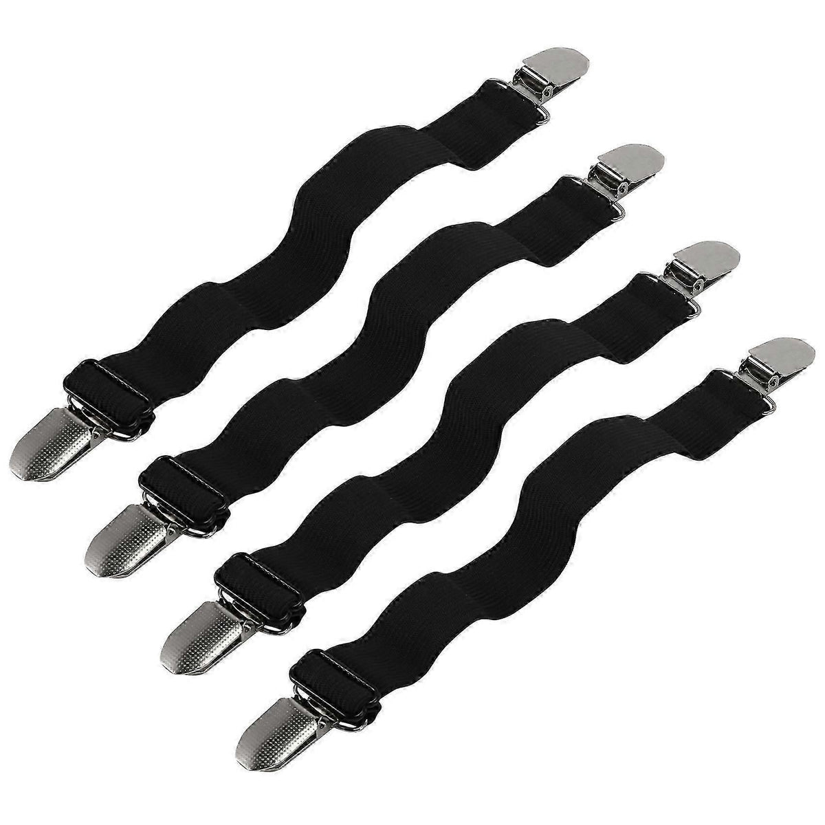 4PCS Adjustable Bed Sheet Straps, Elastic Corner Clips for Mattress