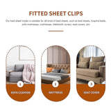 4PCS Adjustable Bed Sheet Straps, Elastic Corner Clips for Mattress