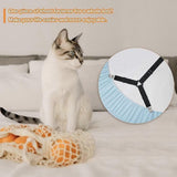 6-Way Bed Sheet Holder Straps, Heavy Duty Clips for Round/Square Mattresses