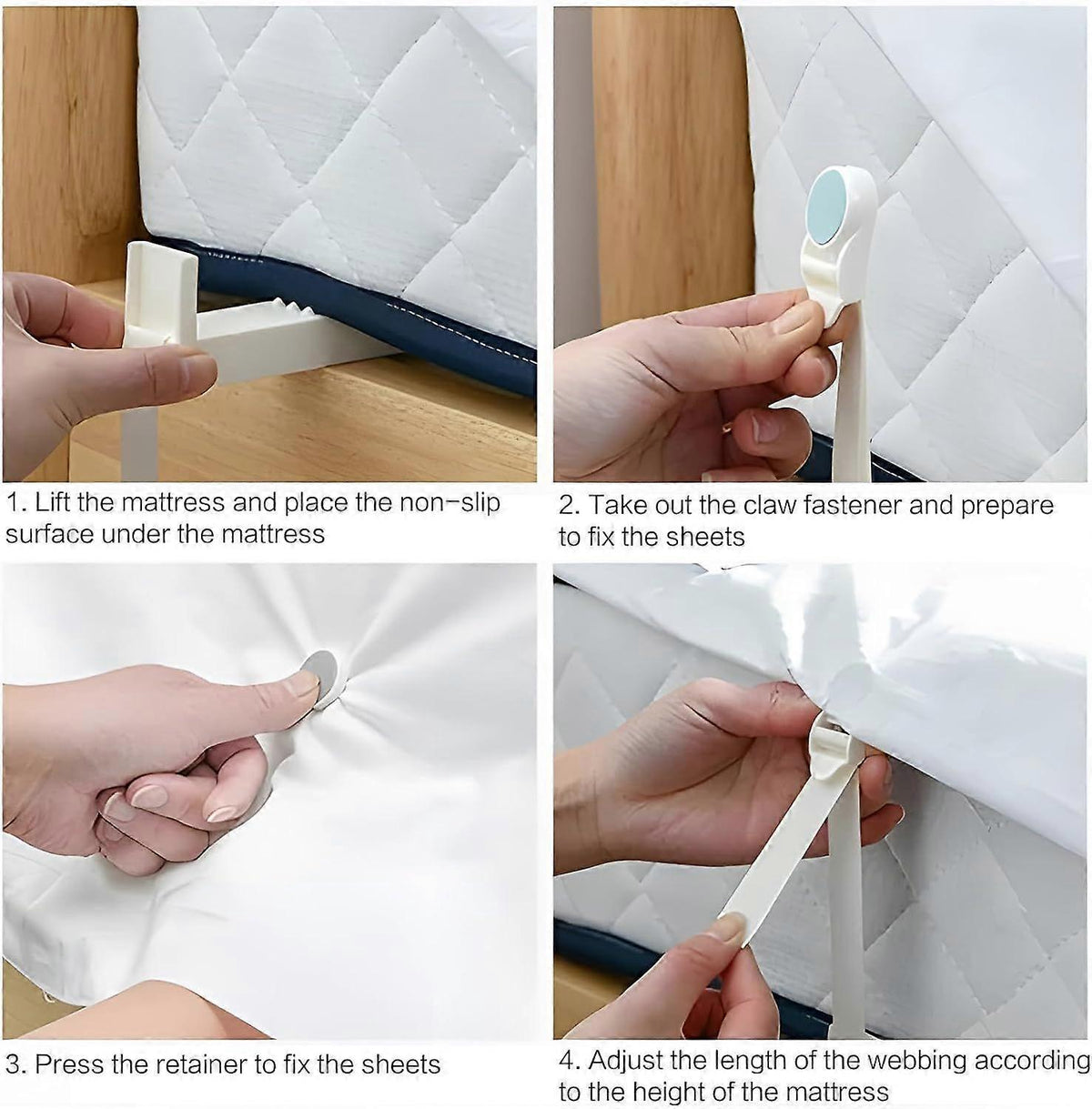 Bed Sheet Grippers, Corner Fasteners, Latest Model