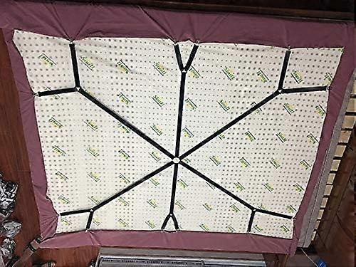 6-Way White Adjustable Bed Sheet Holder Straps, Fit Twin/Full/Queen/King