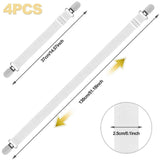 4PCS Adjustable Bed Sheet Straps, Elastic Grippers for Bedding